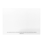Back of design #18 Christmas card with a white background and black text centred on the bottom explaining daniel(ink.)'s commitment to donating 10% of all profits to Ability WA.